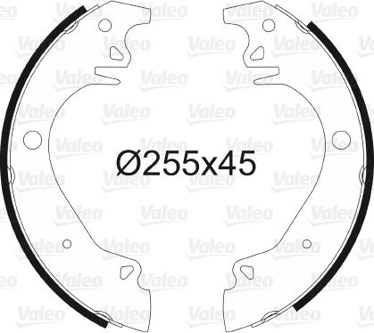 Valeo 562053 - Brake Shoe Set www.autospares.lv