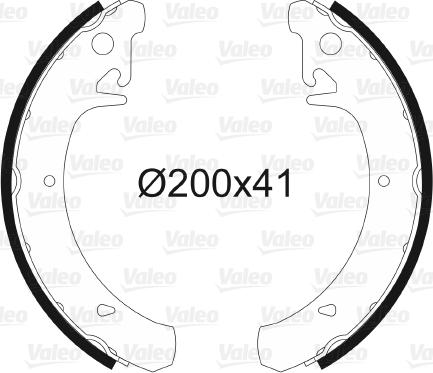 Valeo 562067 - Brake Shoe Set www.autospares.lv