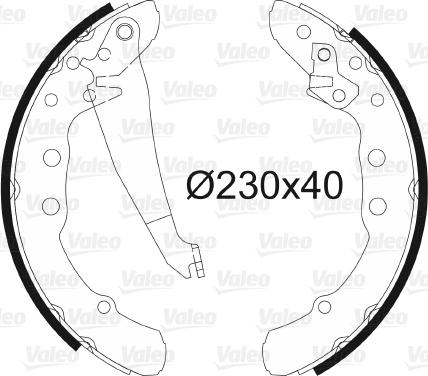 Valeo 562081 - Brake Shoe Set www.autospares.lv