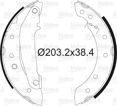 Valeo 562083 - Bremžu loku komplekts www.autospares.lv