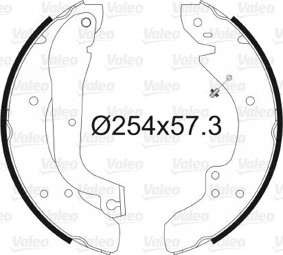 Valeo 562029 - Brake Shoe Set www.autospares.lv