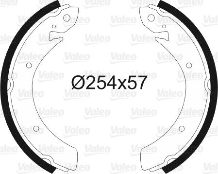 Valeo 562025 - Brake Shoe Set www.autospares.lv