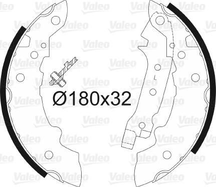 Valeo 562026 - Brake Shoe Set www.autospares.lv