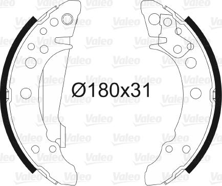 Valeo 562020 - Brake Shoe Set www.autospares.lv