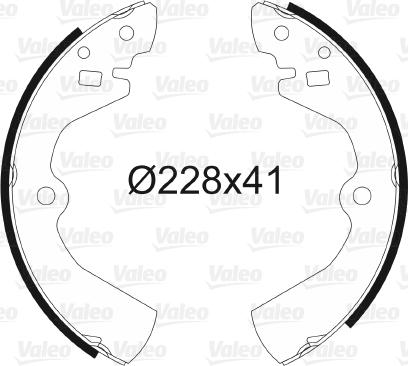 Valeo 562076 - Brake Shoe Set www.autospares.lv