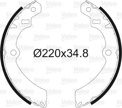 Valeo 562072 - Bremžu loku komplekts www.autospares.lv