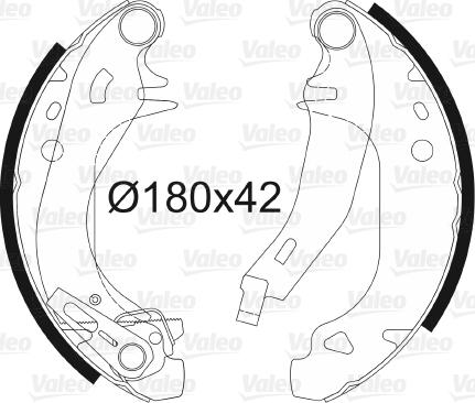 Valeo 562109 - Brake Shoe Set www.autospares.lv