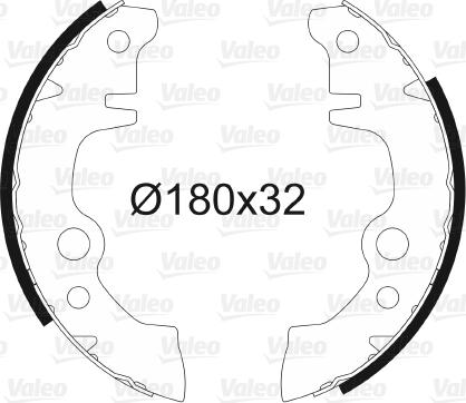 Valeo 562101 - Brake Shoe Set www.autospares.lv