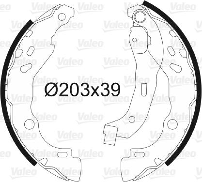 Valeo 562810 - Brake Shoe, Drum brakes www.autospares.lv