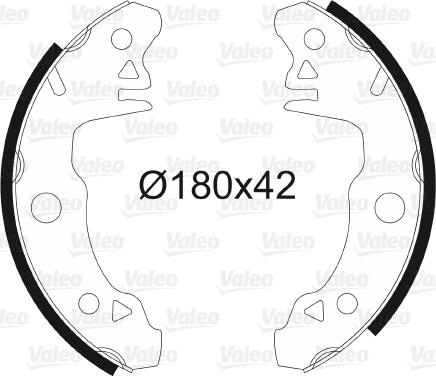 Valeo 562390 - Brake Shoe Set www.autospares.lv