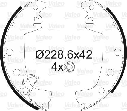 Valeo 562383 - Bremžu loku komplekts autospares.lv