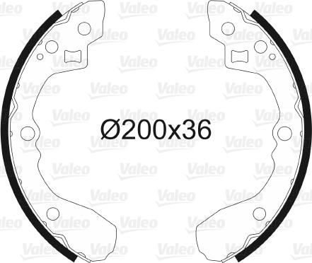 Valeo 562754 - Bremžu loku komplekts www.autospares.lv