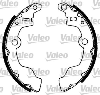 Valeo 562756 - Комплект тормозных колодок, барабанные www.autospares.lv