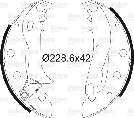 Valeo 562764 - Bremžu loku komplekts www.autospares.lv