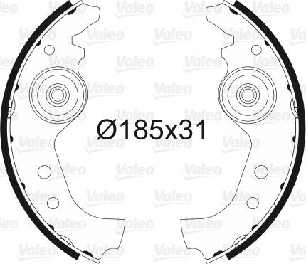 Valeo 562761 - Brake Shoe Set www.autospares.lv