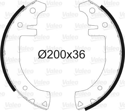 Valeo 562763 - Bremžu loku komplekts www.autospares.lv