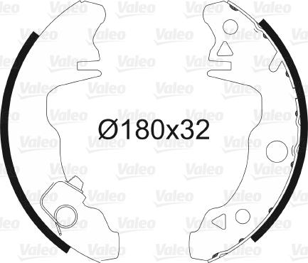 Valeo 562762 - Brake Shoe Set www.autospares.lv