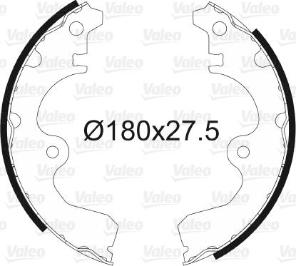 Valeo 562707 - Brake Shoe Set www.autospares.lv