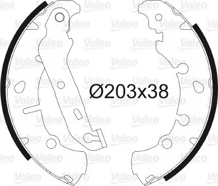 Valeo 562772 - Brake Shoe Set www.autospares.lv