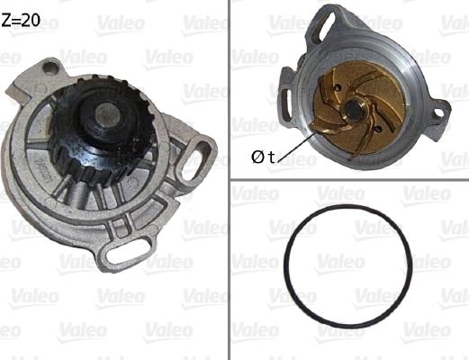 Valeo 506130 - Водяной насос www.autospares.lv