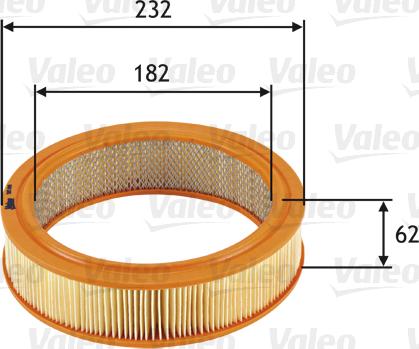 Valeo 585696 - Gaisa filtrs www.autospares.lv