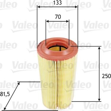 Valeo 585649 - Gaisa filtrs www.autospares.lv