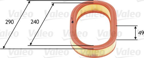 Valeo 585640 - Воздушный фильтр, двигатель www.autospares.lv