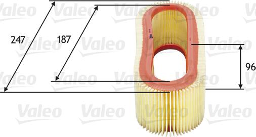 Valeo 585643 - Gaisa filtrs www.autospares.lv