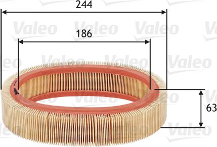 Valeo 585606 - Gaisa filtrs www.autospares.lv