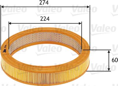 Valeo 585619 - Air Filter, engine www.autospares.lv