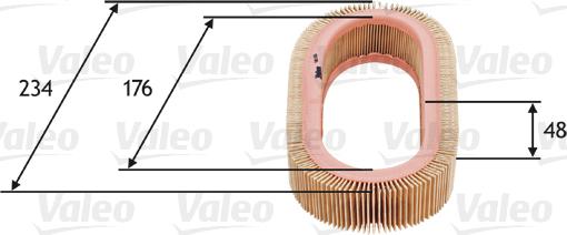 Valeo 585628 - Air Filter, engine www.autospares.lv