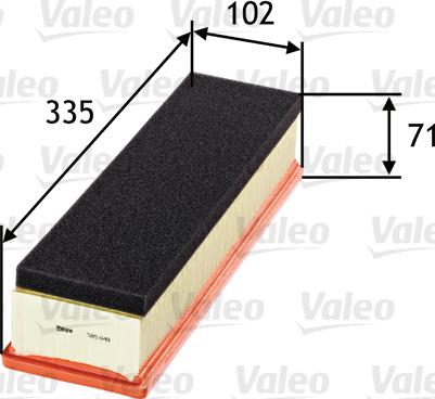 Valeo 585049 - Air Filter, engine www.autospares.lv