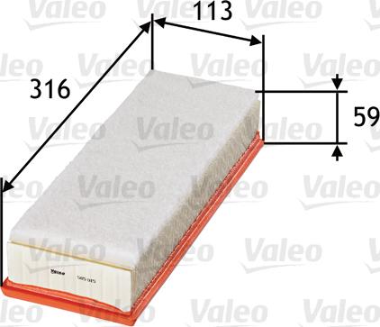 Valeo 585015 - Gaisa filtrs autospares.lv