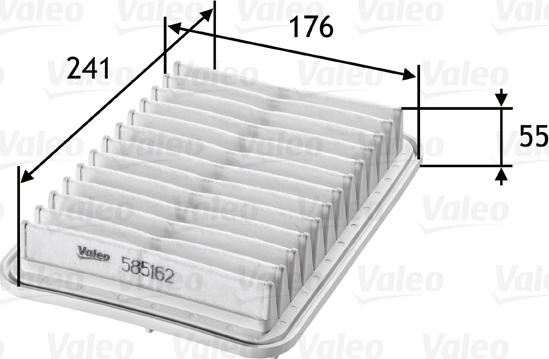 Valeo 585162 - Gaisa filtrs autospares.lv