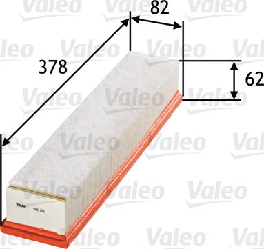 Valeo 585180 - Gaisa filtrs www.autospares.lv