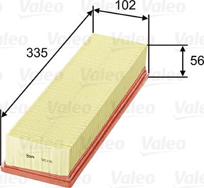 Valeo 585130 - Gaisa filtrs autospares.lv