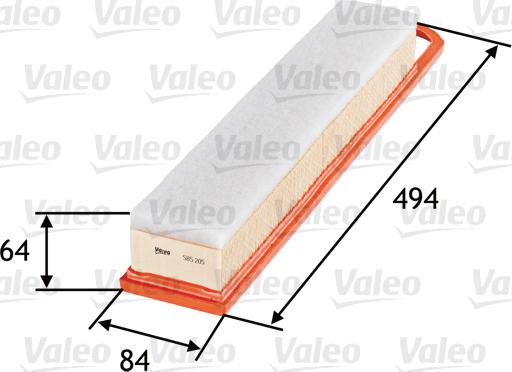 Valeo 585205 - Gaisa filtrs autospares.lv