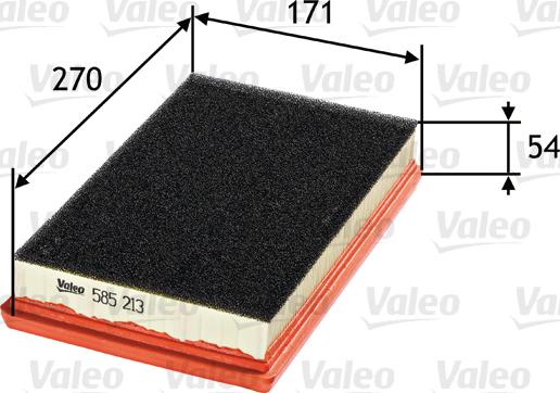 Valeo 585213 - Gaisa filtrs autospares.lv