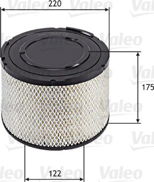 Valeo 585744 - Gaisa filtrs www.autospares.lv