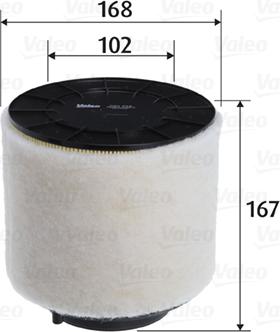 Valeo 585759 - Air Filter, engine www.autospares.lv