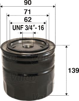 Valeo 586043 - Oil Filter www.autospares.lv