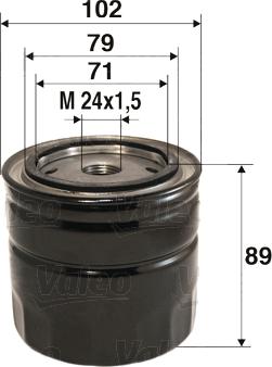 Valeo 586061 - Масляный фильтр www.autospares.lv