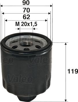 Valeo 586020 - Eļļas filtrs www.autospares.lv