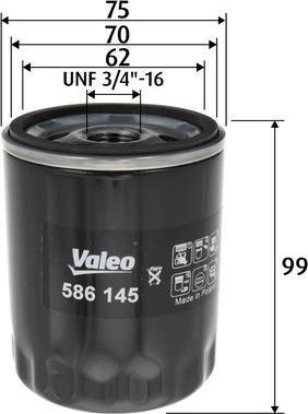 Valeo 586145 - Oil Filter www.autospares.lv