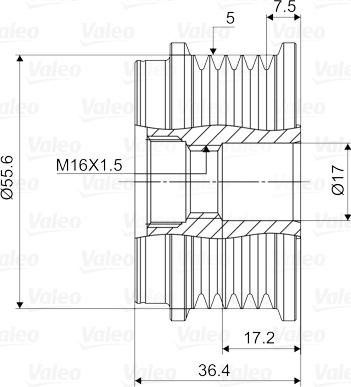 Valeo 588099 - Piedziņas skriemelis, Ģenerators www.autospares.lv