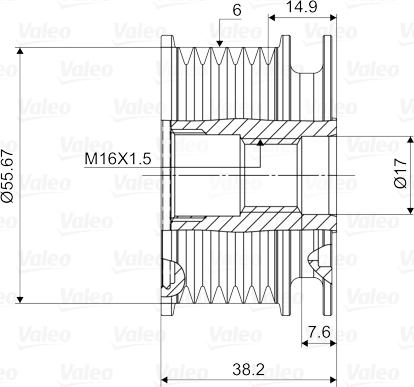 Valeo 588044 - Шкив генератора, муфта www.autospares.lv