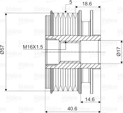 Valeo 588043 - Piedziņas skriemelis, Ģenerators autospares.lv