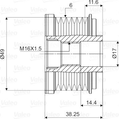 Valeo 588055 - Pulley, alternator, freewheel clutch www.autospares.lv