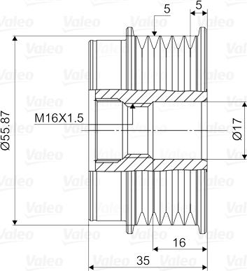 Valeo 588051 - Piedziņas skriemelis, Ģenerators autospares.lv