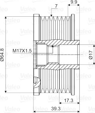 Valeo 588069 - Piedziņas skriemelis, Ģenerators autospares.lv